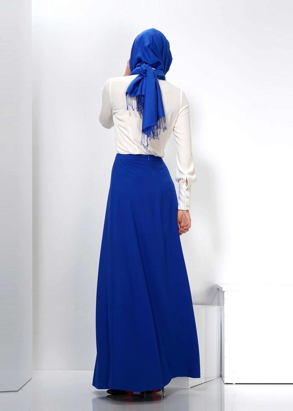 Tesettür giyim LACİVERT 6633 ETEK