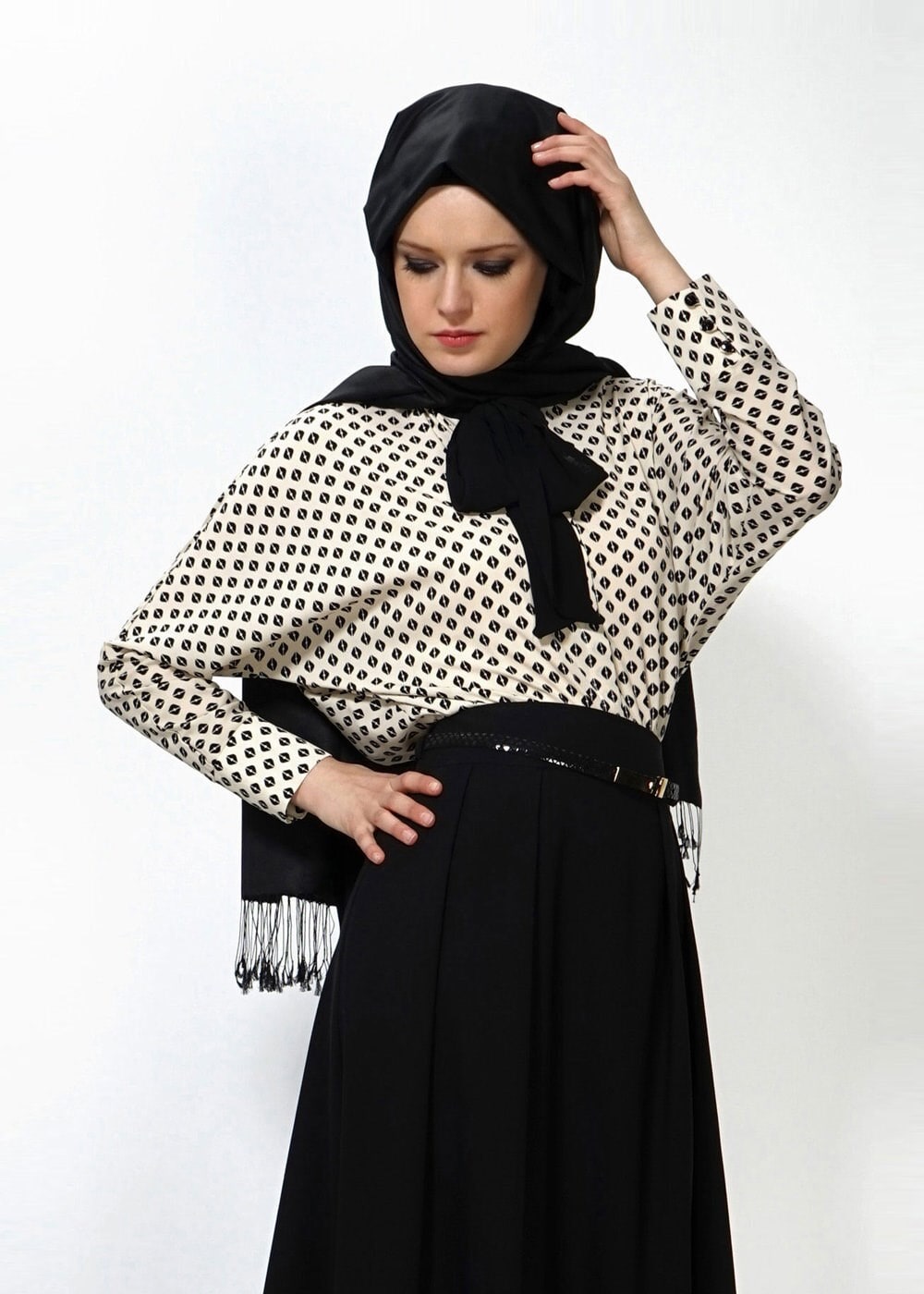 Tesettür giyim SİYAH 6636 ETEK