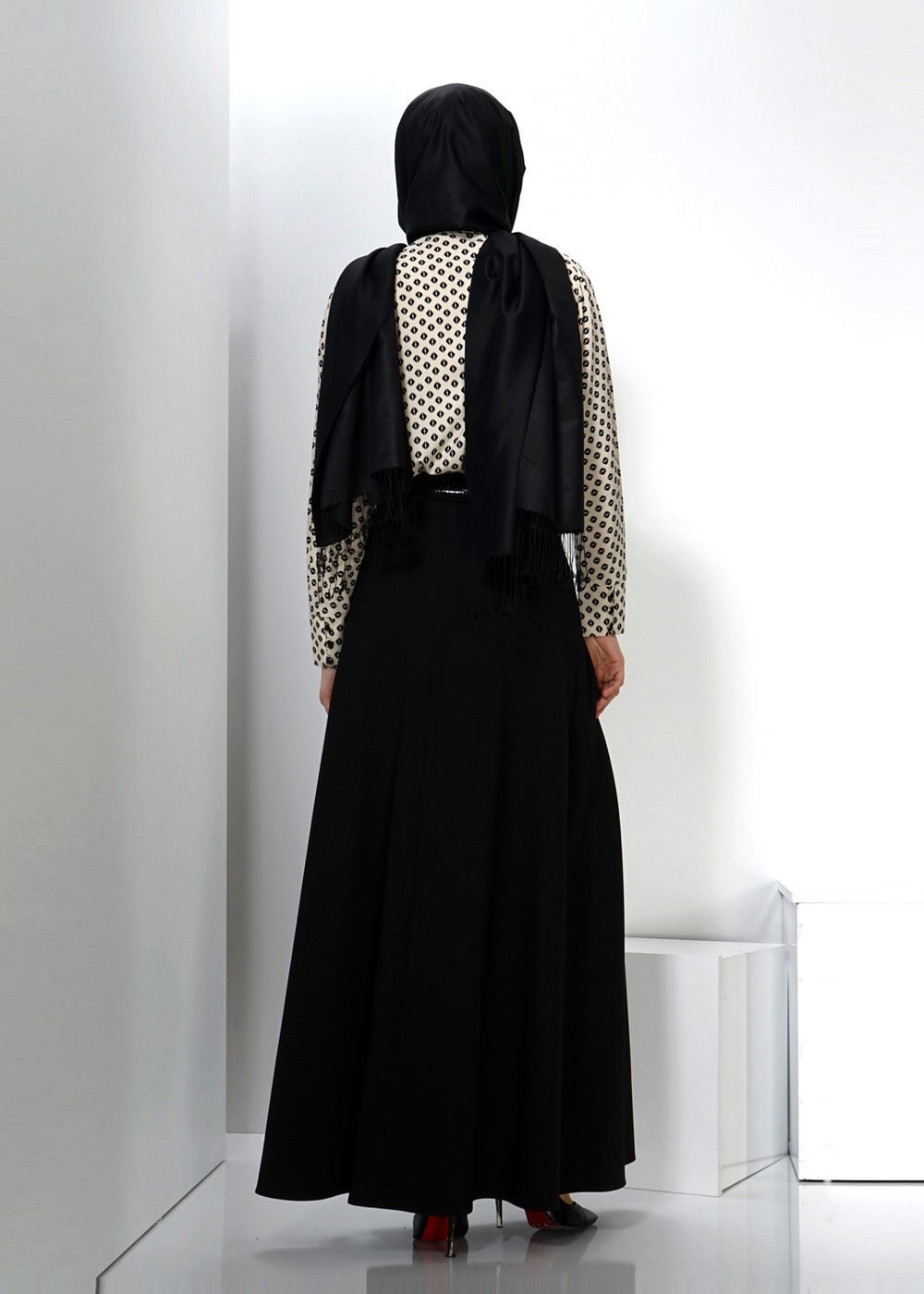 Tesettür giyim SİYAH 6636 ETEK