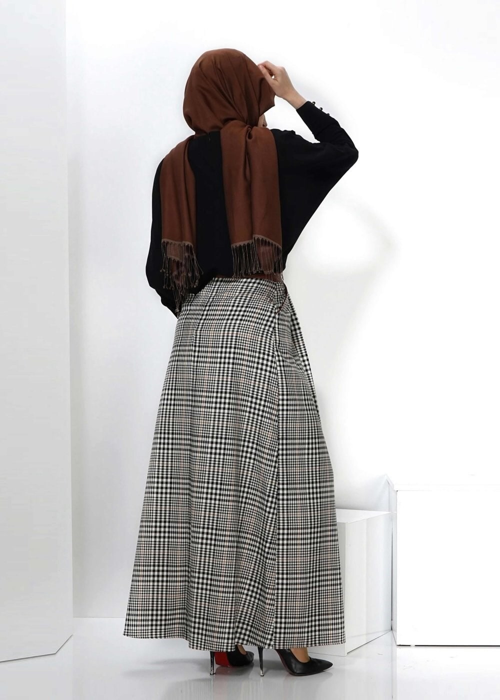 Tesettür giyim SİYAH 6637 ETEK