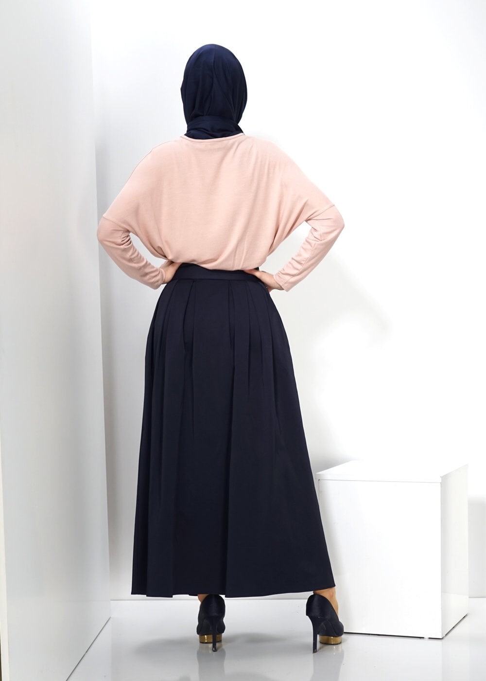 Tesettür giyim LACİVERT 6640 ETEK