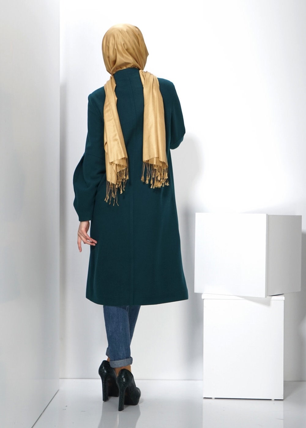 Tesettür giyim MAVİ 9300 KABAN