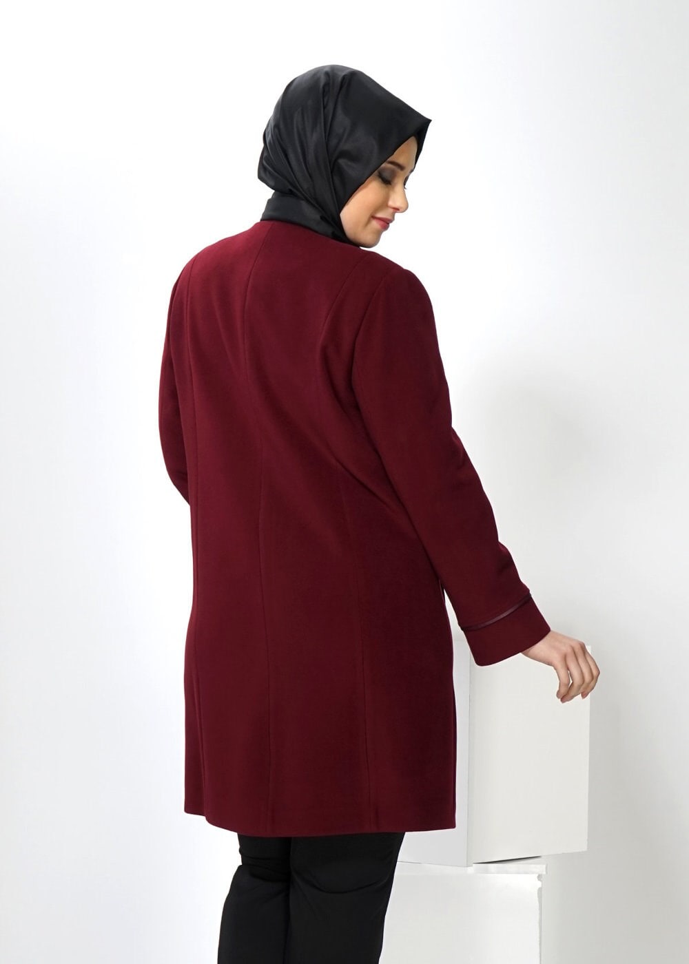 Tesettür giyim BORDO 9322 KABAN 