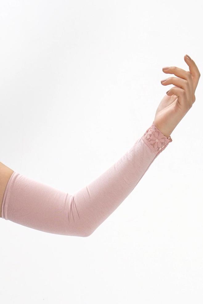 Tesettür giyim PUDRA 40055 DANTELLİ KOLLUK - ALVİNA