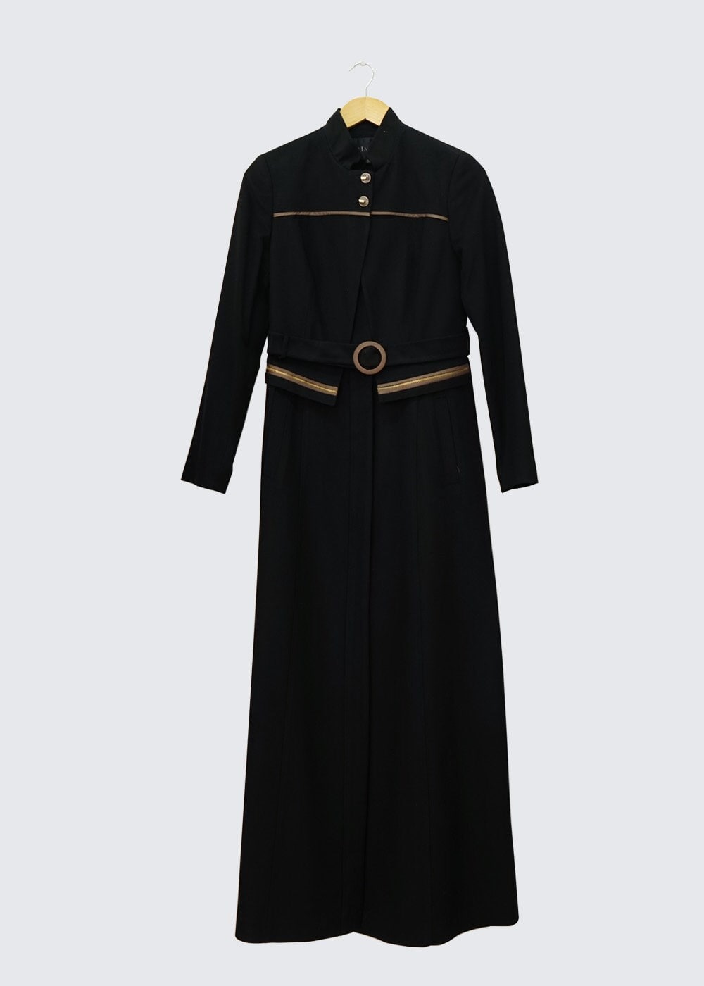 Tesettür giyim SİYAH DÜZ TESETTÜR MANTO 9243