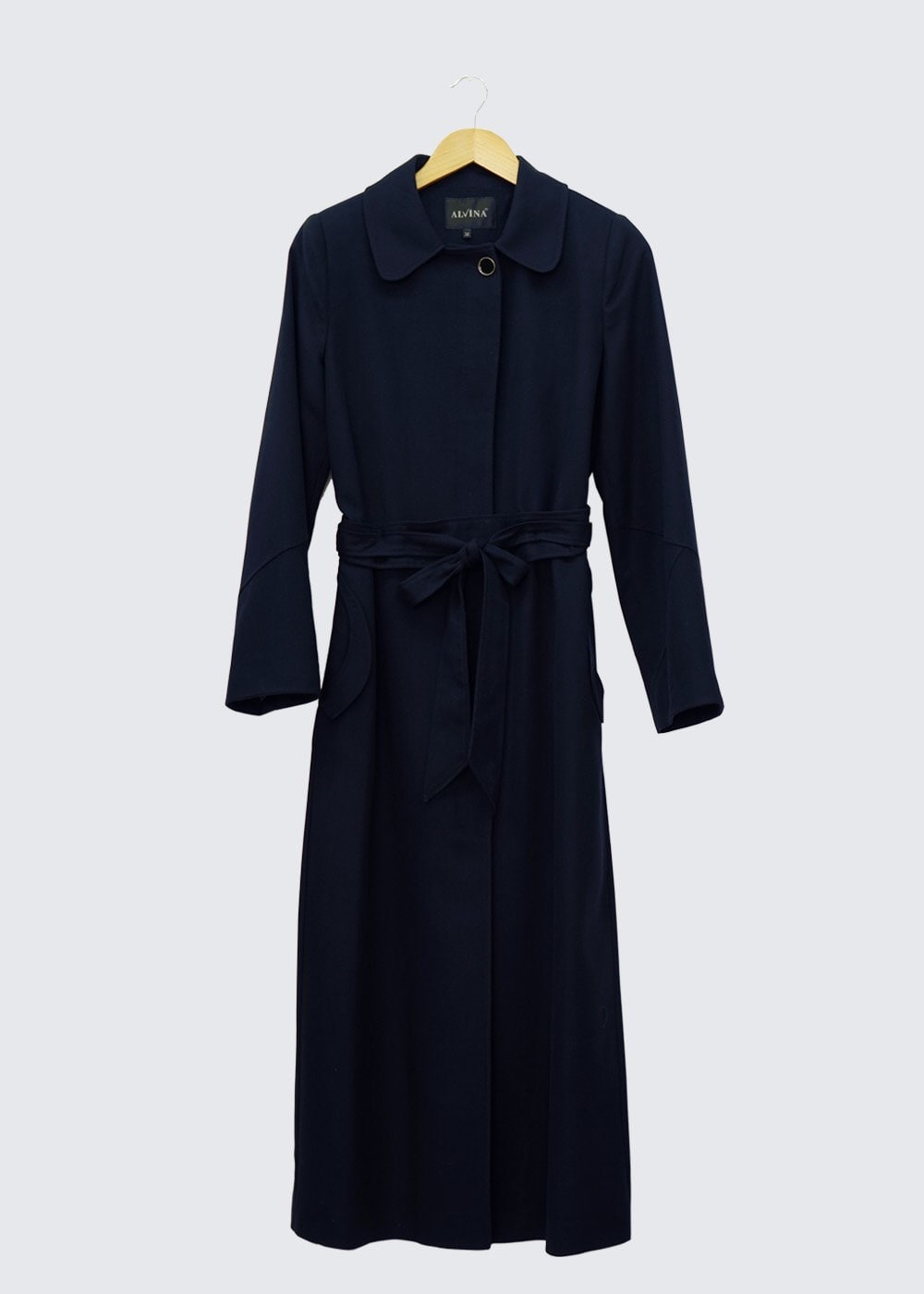 Tesettür giyim LACİVERT CEPLİ TESETTÜR MANTO 9302