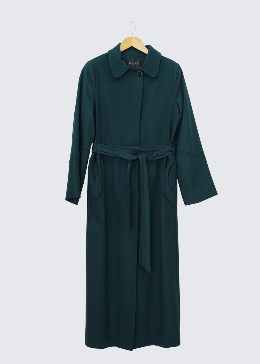 Tesettür giyim MAVİ CEPLİ TESETTÜR MANTO 9302