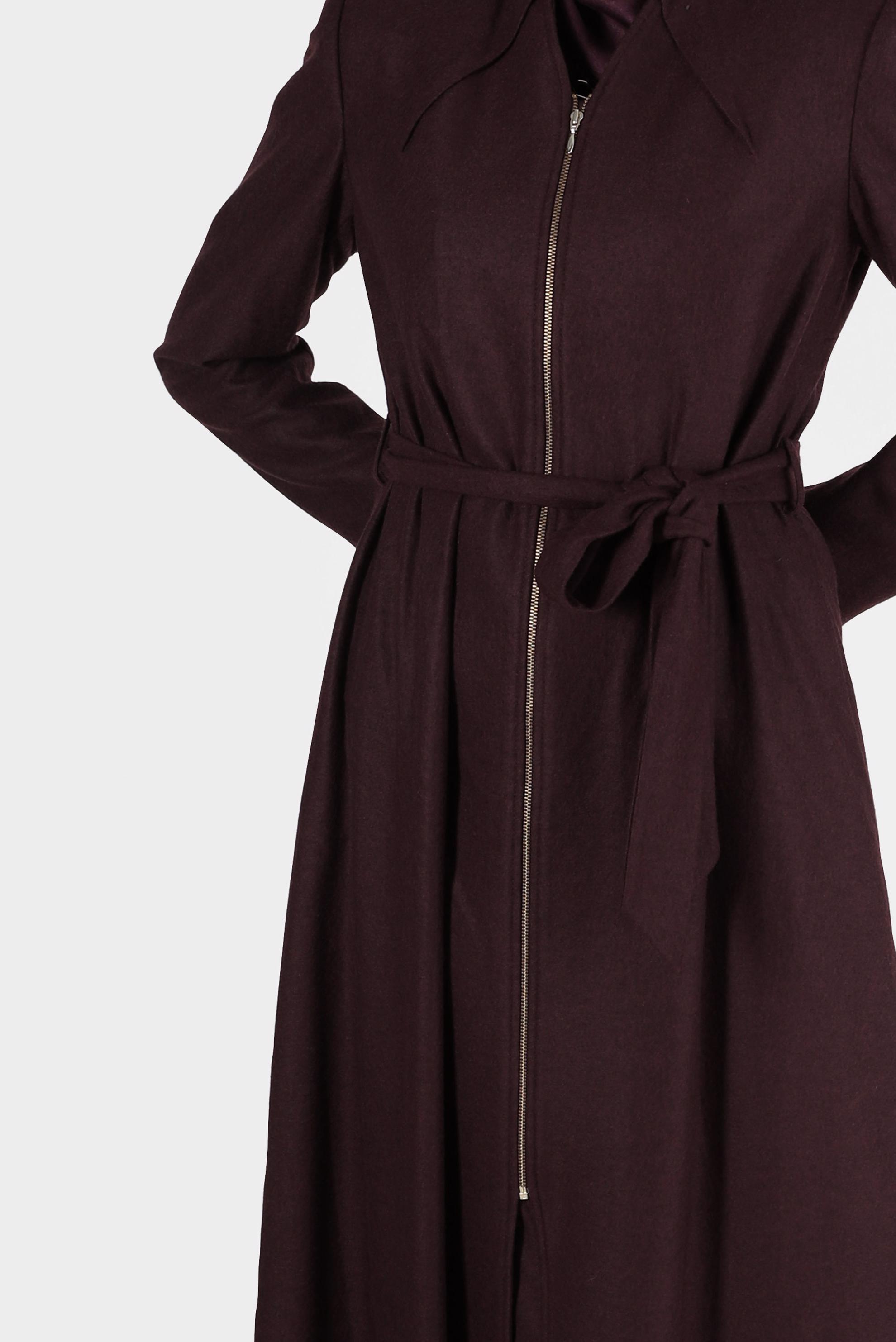 Vêtements hijab PRUNE MANTEAU MODESTE À FERMETURE ÉCLAIR 9336