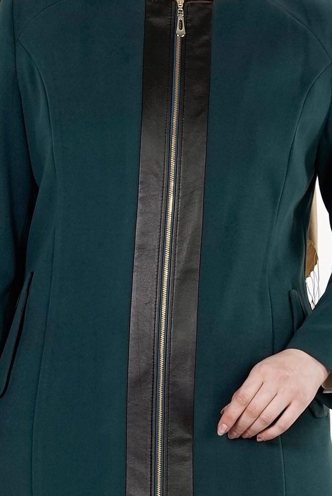 Hijab clothing BLUE PLUS SIZE OVERCOAT 9339 - ALVİNA