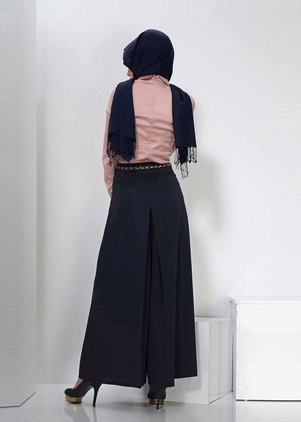 Tesettür giyim LACİVERT 7770 Elite Tesettür Pantolon 36/44 TEK38