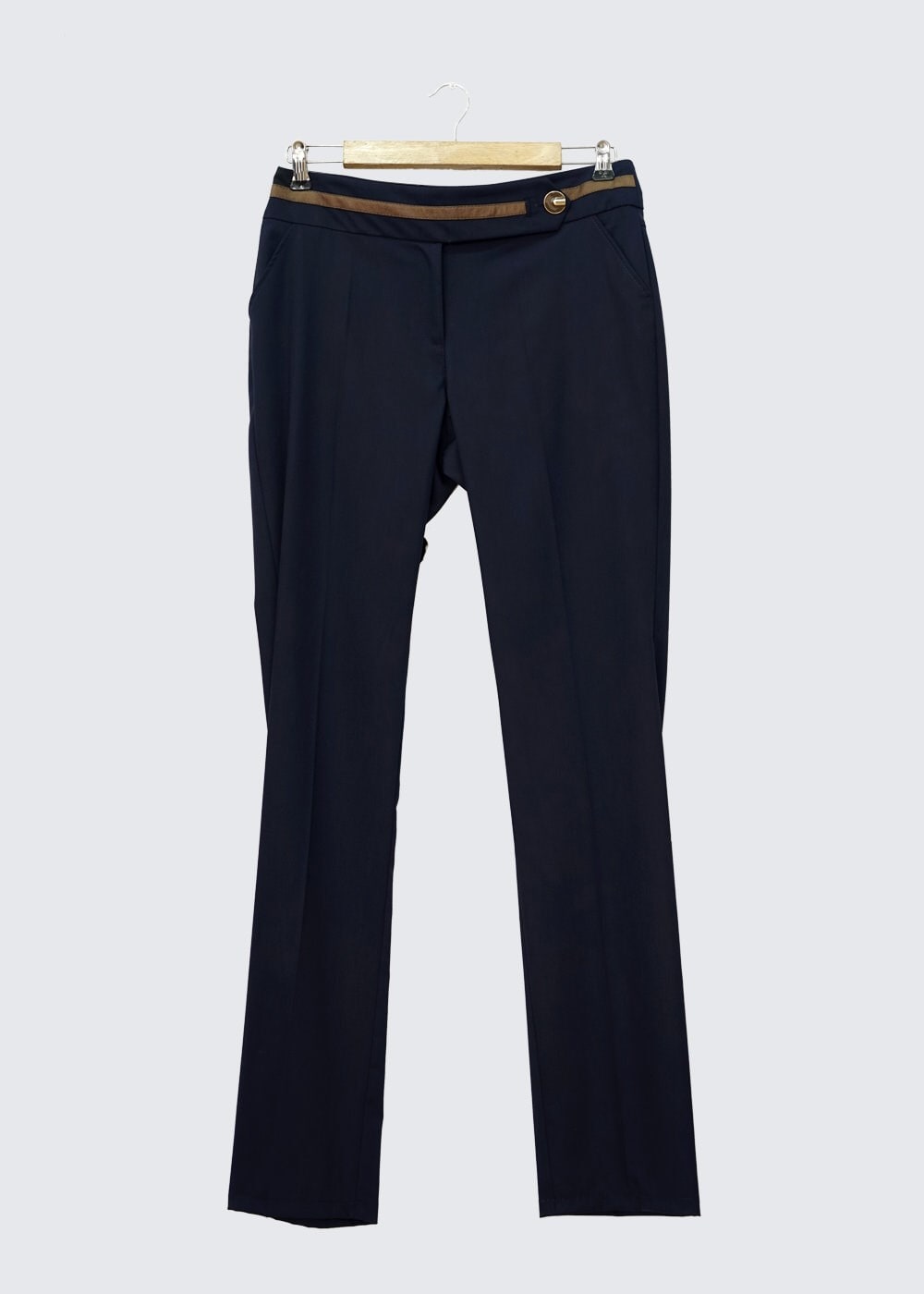 Tesettür giyim LACİVERT KEMER DETAYLI PANTOLON 7772 