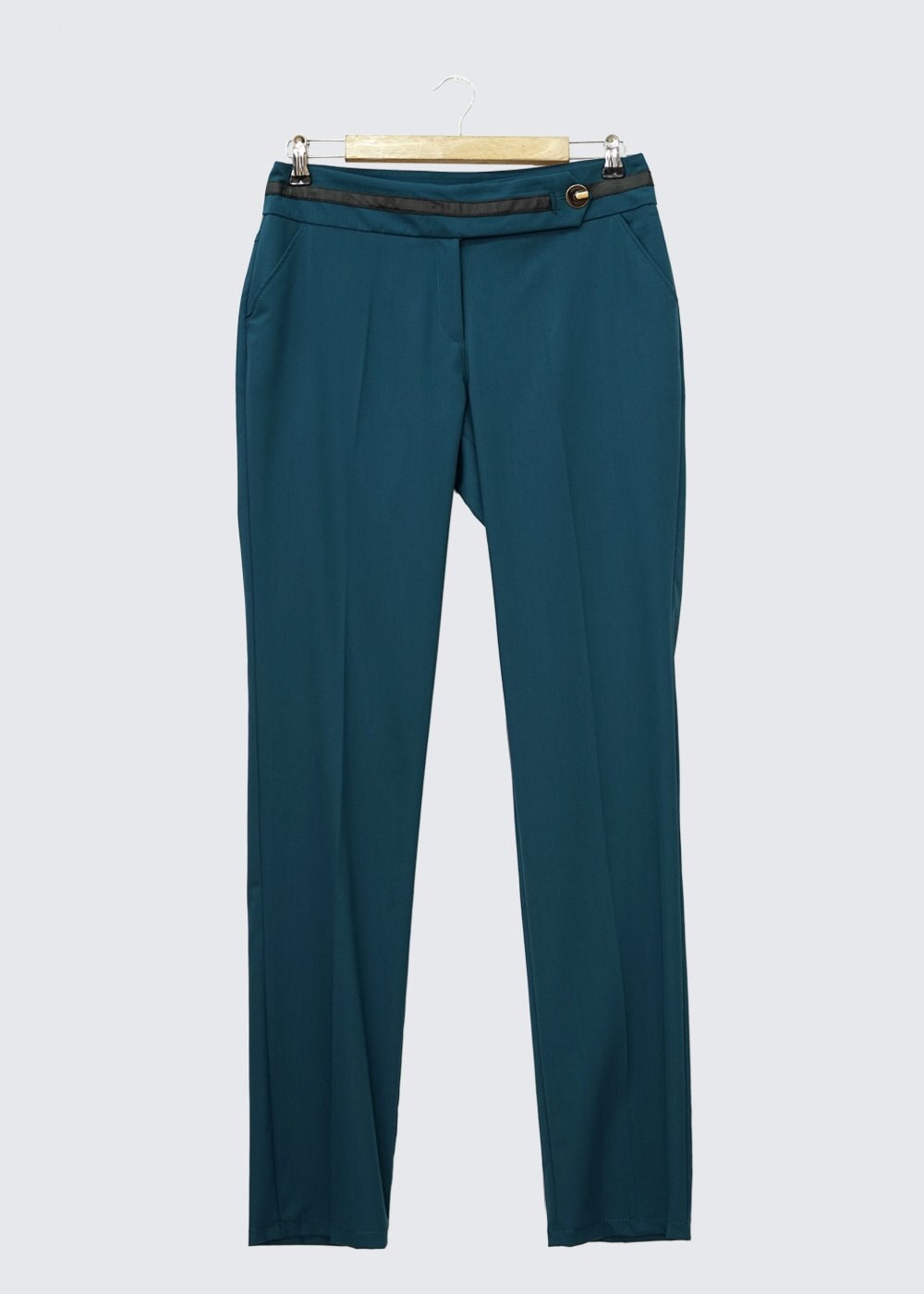 Tesettür giyim MAVİ KEMER DETAYLI PANTOLON 7772 