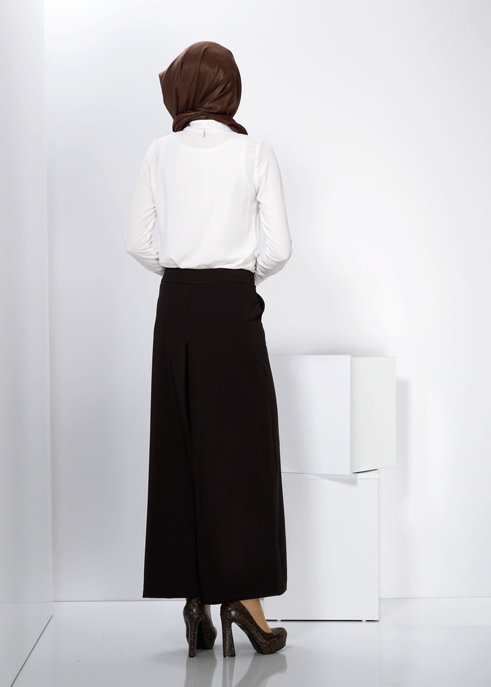 Tesettür giyim KAHVE 7774 PANTOLON 