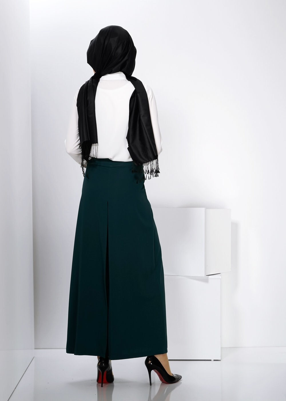 Tesettür giyim YEŞİL 7774 PANTOLON 