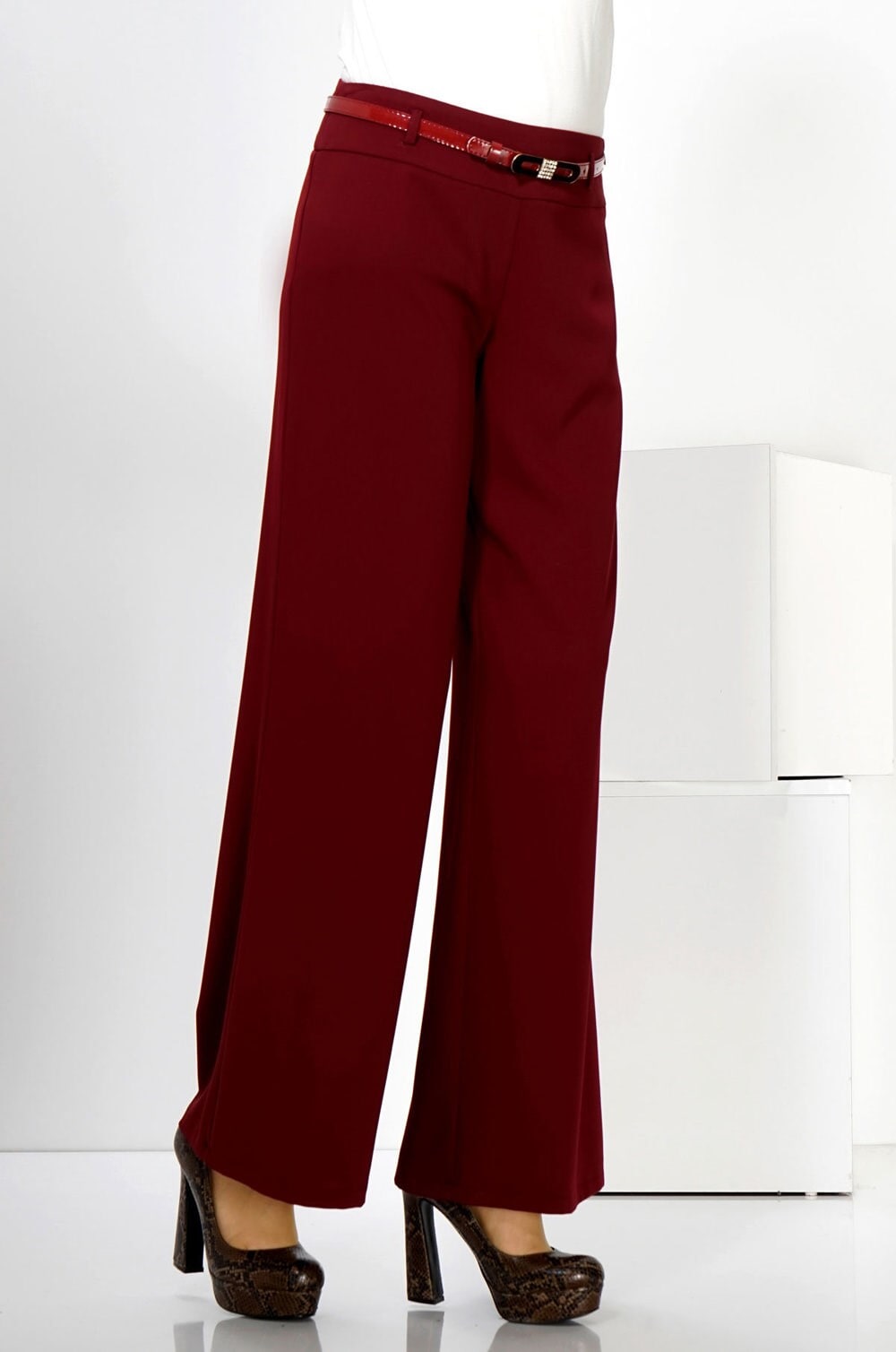 Tesettür giyim BORDO 7781 PANTOLON