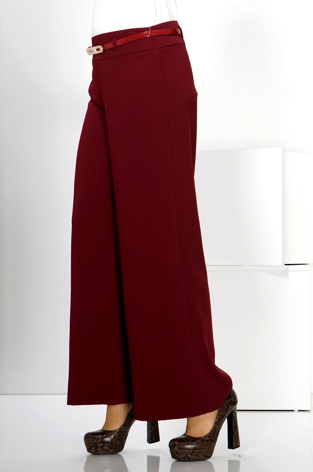 Tesettür giyim BORDO 7781 PANTOLON