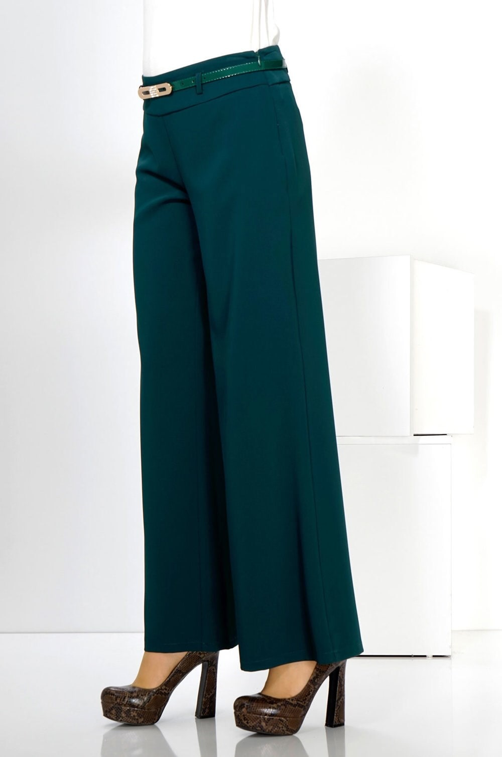 Tesettür giyim YEŞİL 7781 PANTOLON