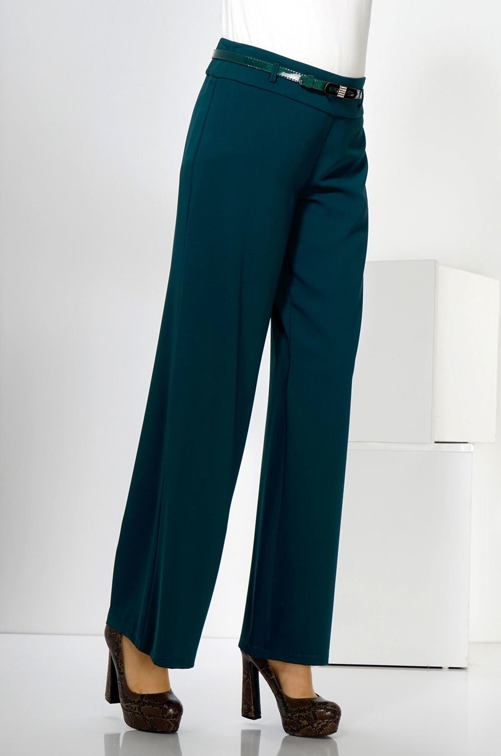 Tesettür giyim YEŞİL 7781 PANTOLON