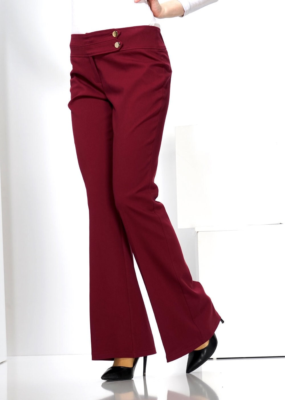 Tesettür giyim BORDO 7782 PANTOLON 