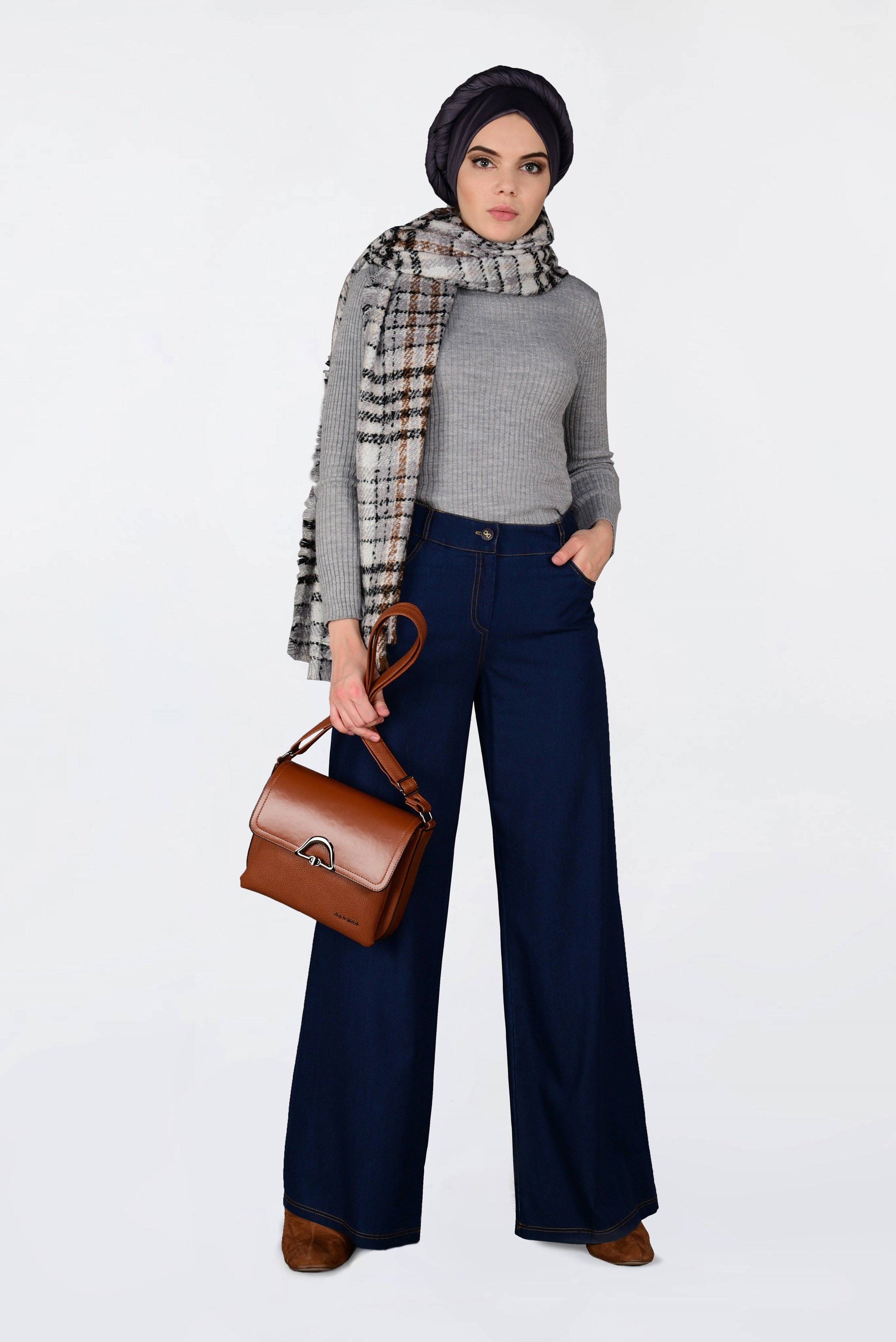 Tesettür giyim LACİVERT 7790 PANTOLON