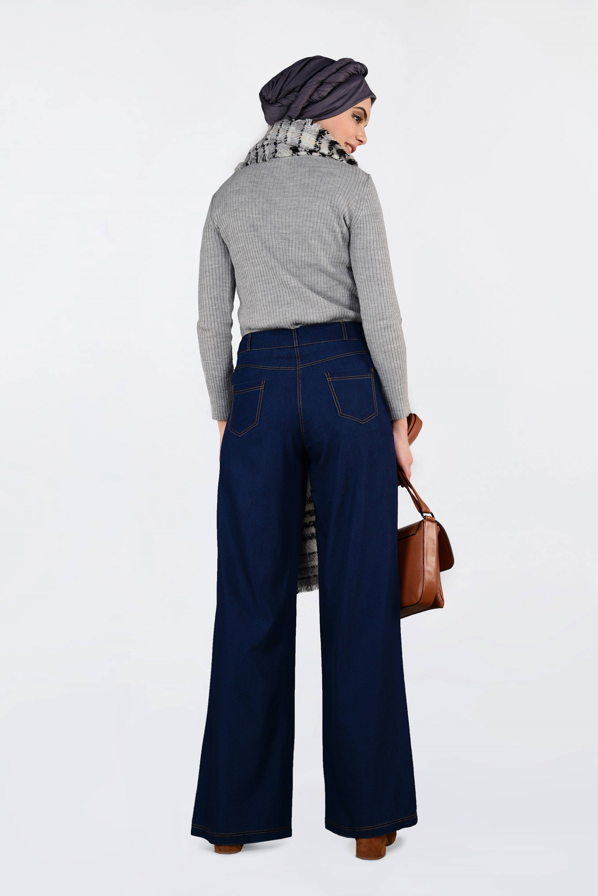 Tesettür giyim LACİVERT 7790 PANTOLON