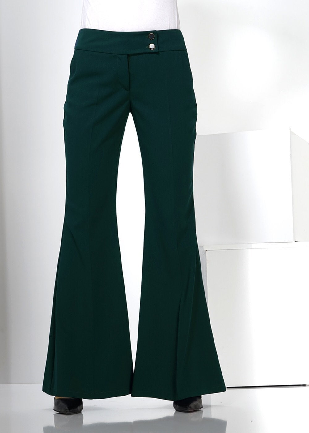 Tesettür giyim YEŞİL 7796 PANTOLON