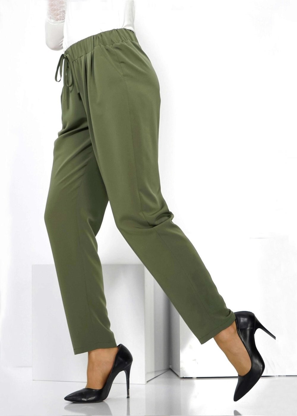 Tesettür giyim HAKİ 7798 PANTOLON