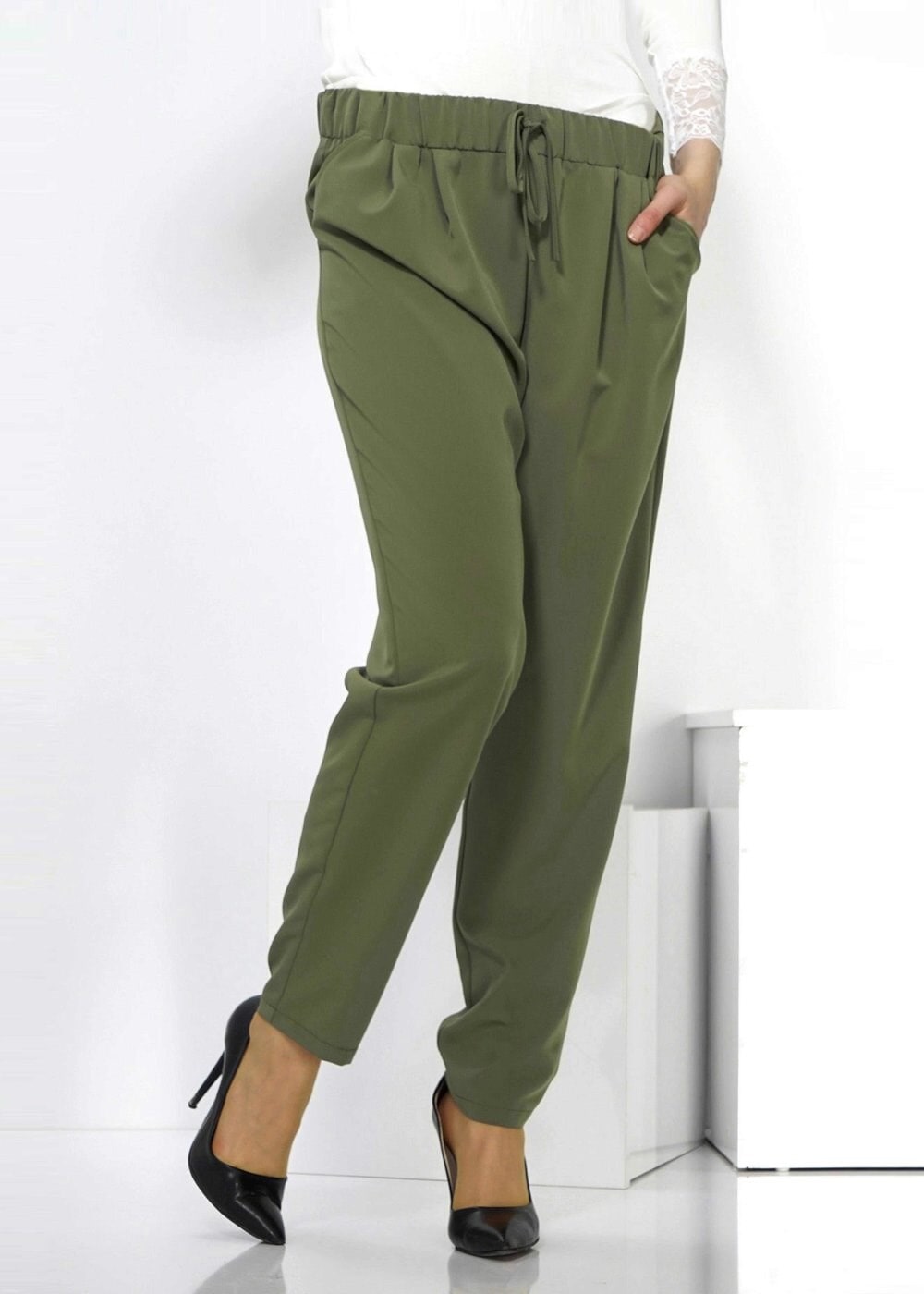 Tesettür giyim HAKİ 7798 PANTOLON