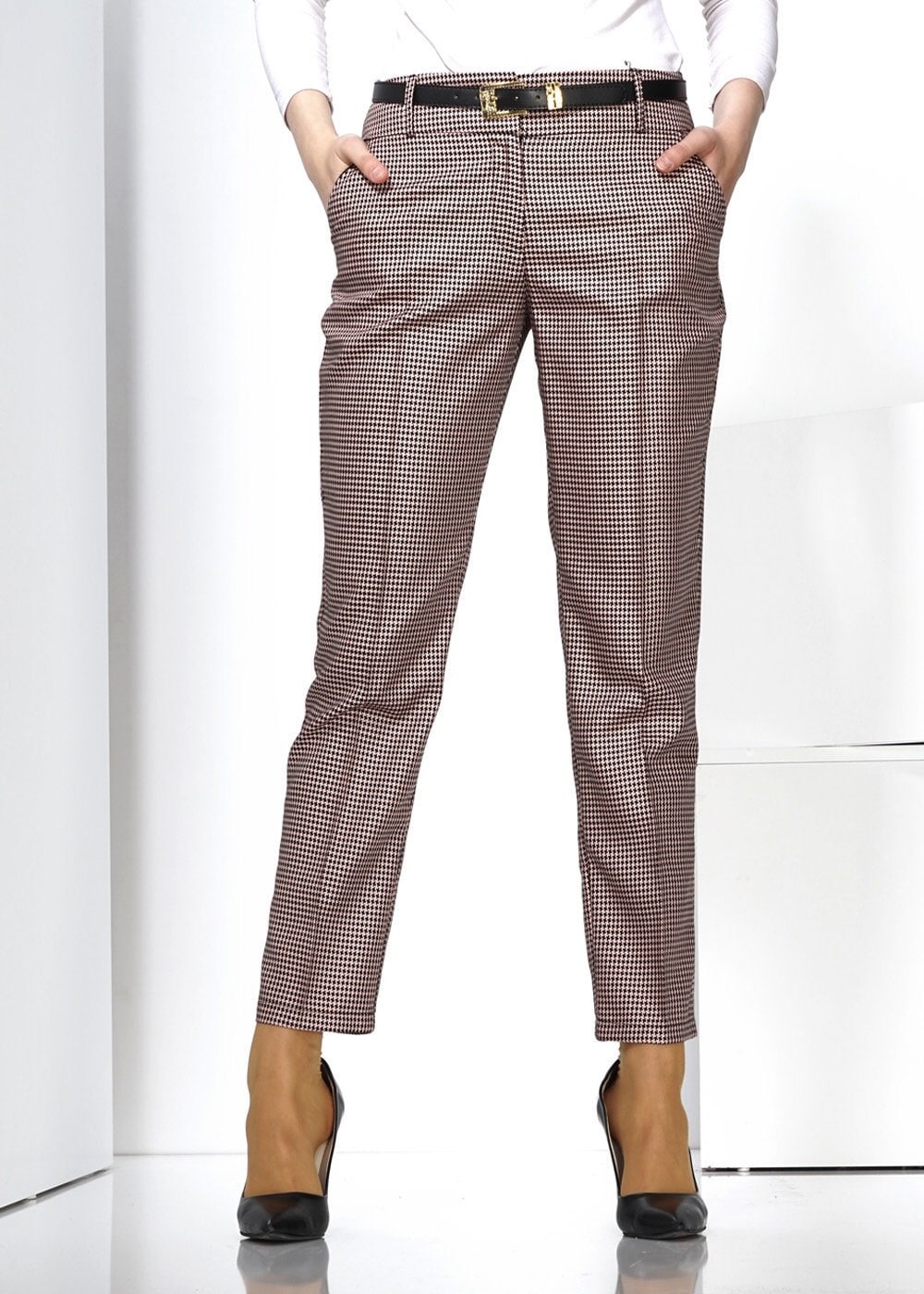 Tesettür giyim PUDRA PÖTİKARE DESENLİ PANTOLON 7808 