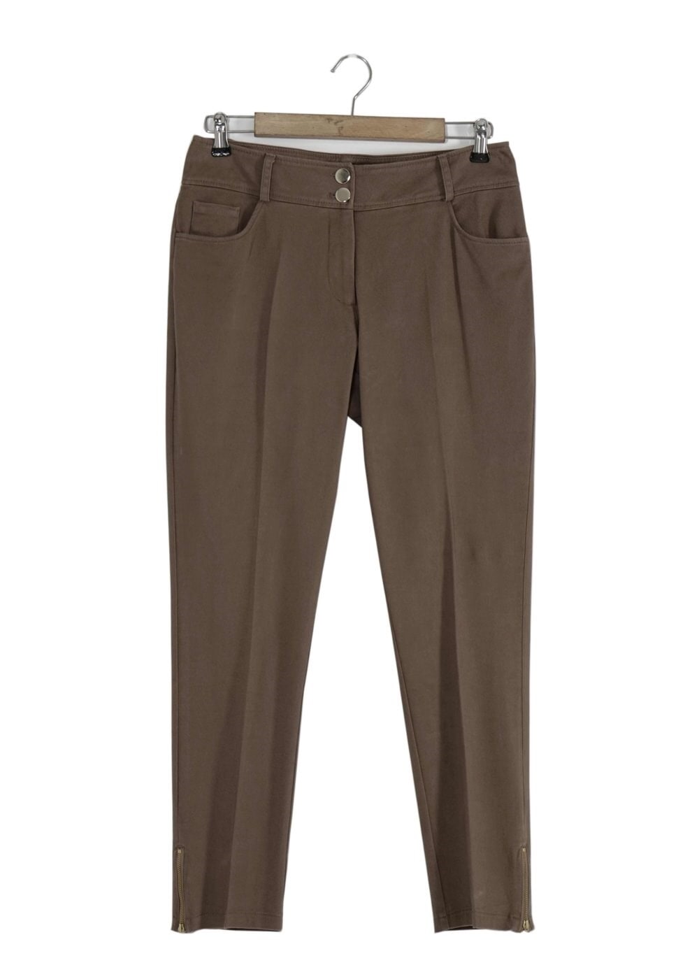 Tesettür giyim VİZON PAÇASI FERMUAR DETAYLI PANTOLON 7812 