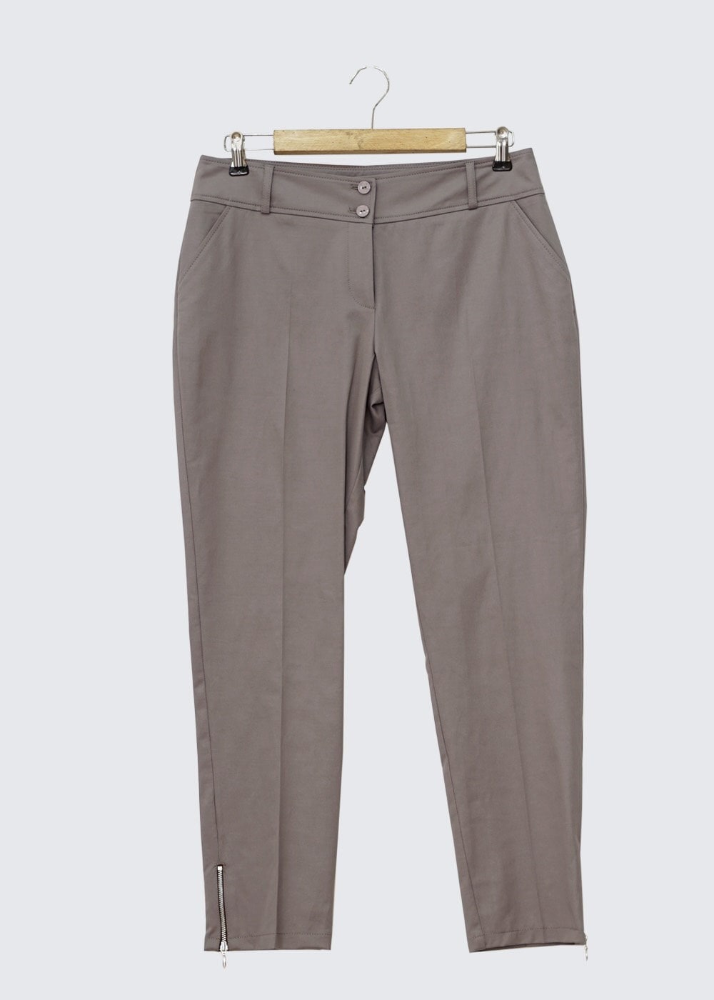 Tesettür giyim VİZON PAÇASI FERMUARLI DÜŞÜK BEL PANTOLON 7813