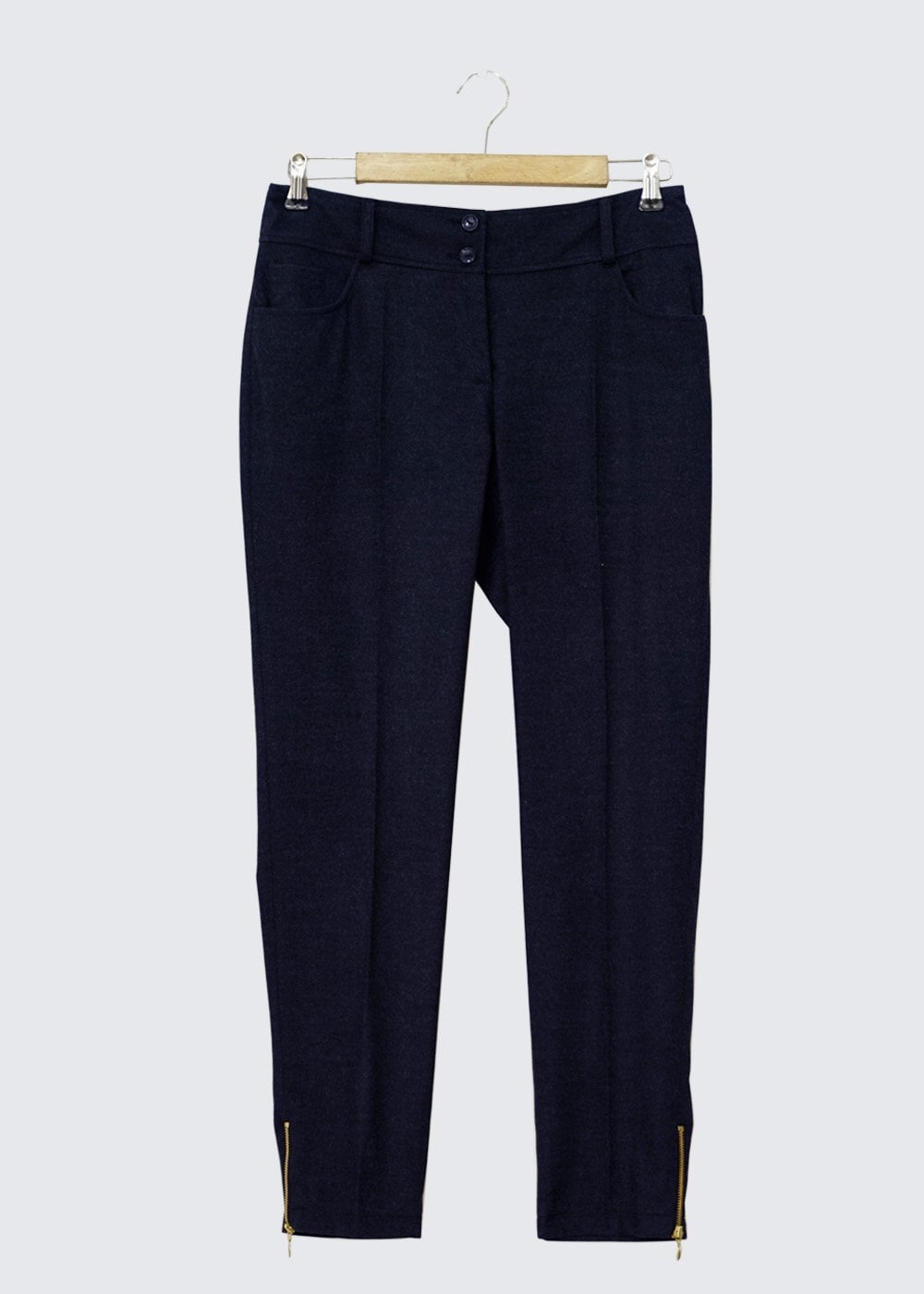 Tesettür giyim LACİVERT PAÇASI FERMUAR DETAYLI PANTOLON 7814