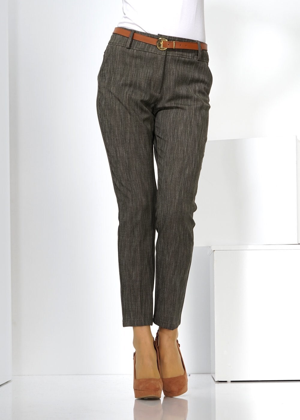 Tesettür giyim KAHVE 7795-1 PANTOLON 