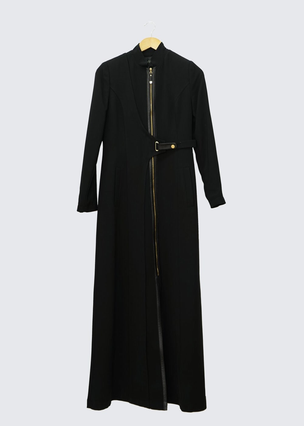 Tesettür giyim SİYAH FERMUARLI PARDESÜ 1350