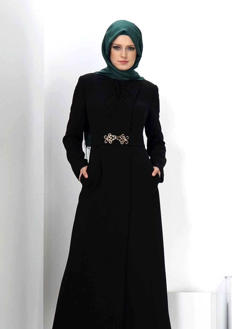 Tesettür giyim SİYAH 1355 PARDESÜ