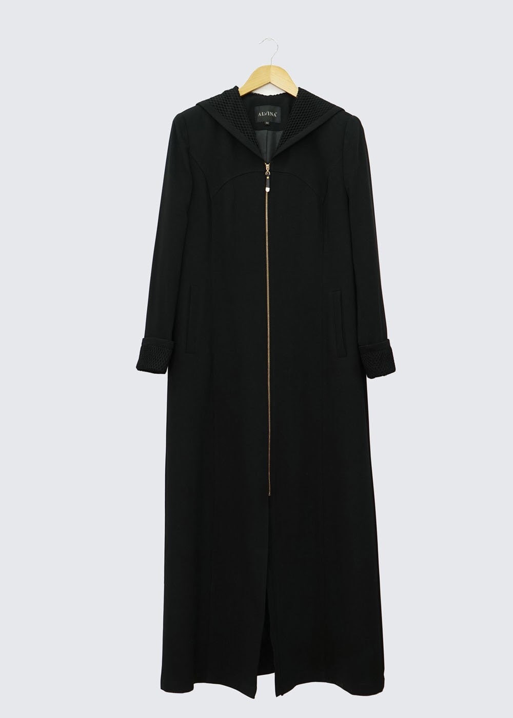 Tesettür giyim SİYAH KAPÜŞONLU PARDESÜ 1370