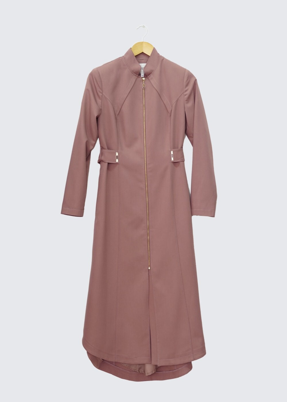 Tesettür giyim PUDRA FERMUARLI PARDESÜ 1391