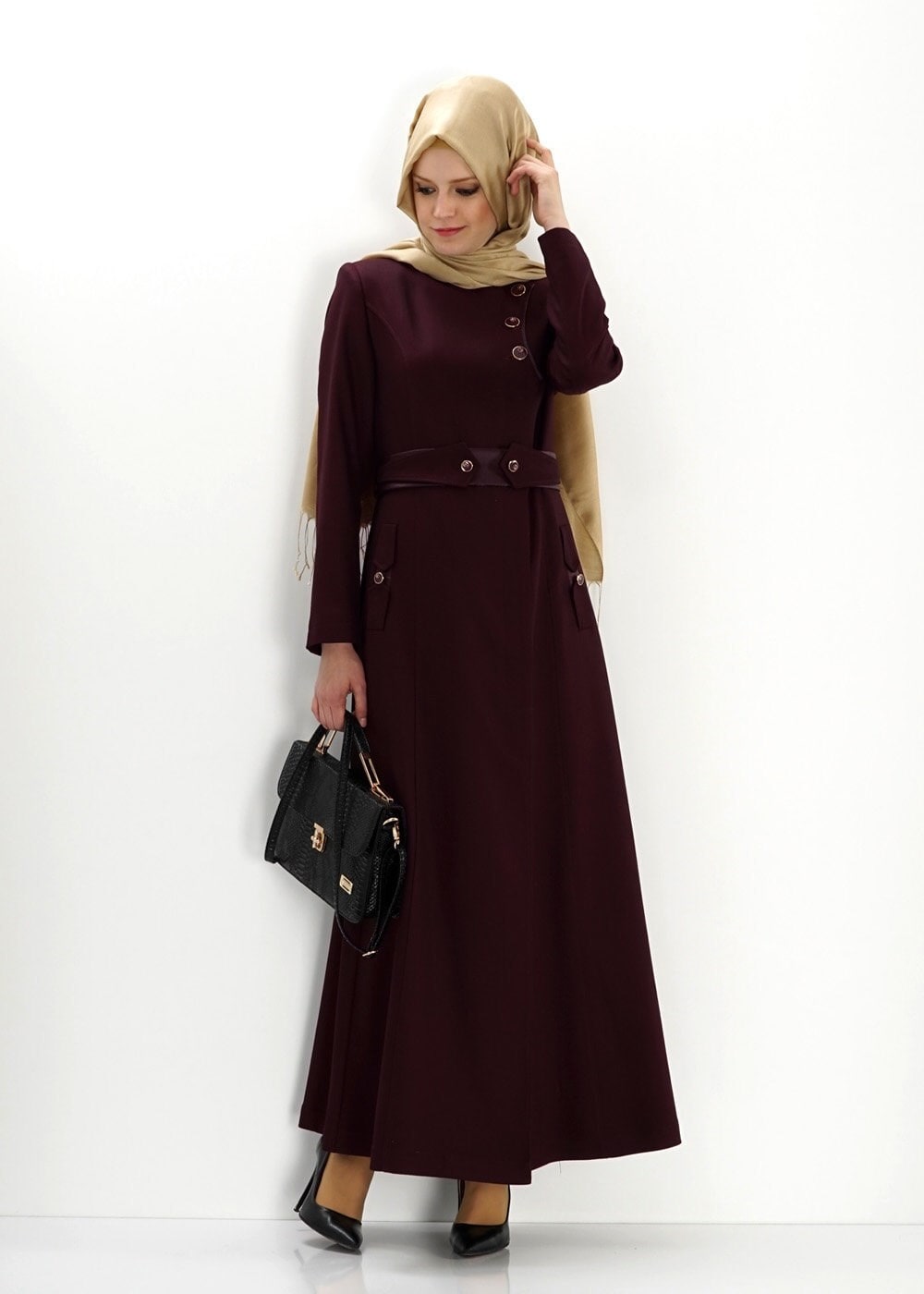 Tesettür giyim BORDO 1397 PARDESÜ