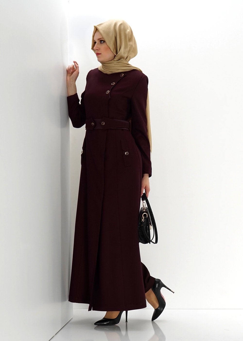 Tesettür giyim BORDO 1397 PARDESÜ