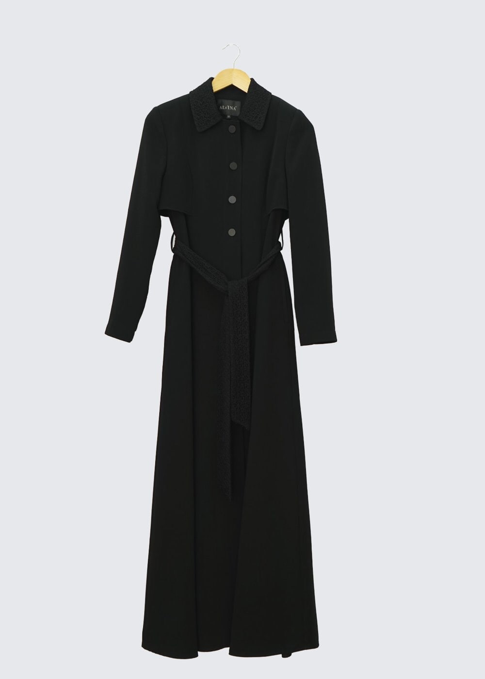 Tesettür giyim SİYAH DÜĞME DETAYLI PARDESÜ 1417 