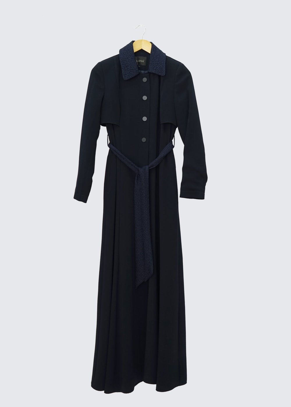 Tesettür giyim LACİVERT DÜĞME DETAYLI PARDESÜ 1417 