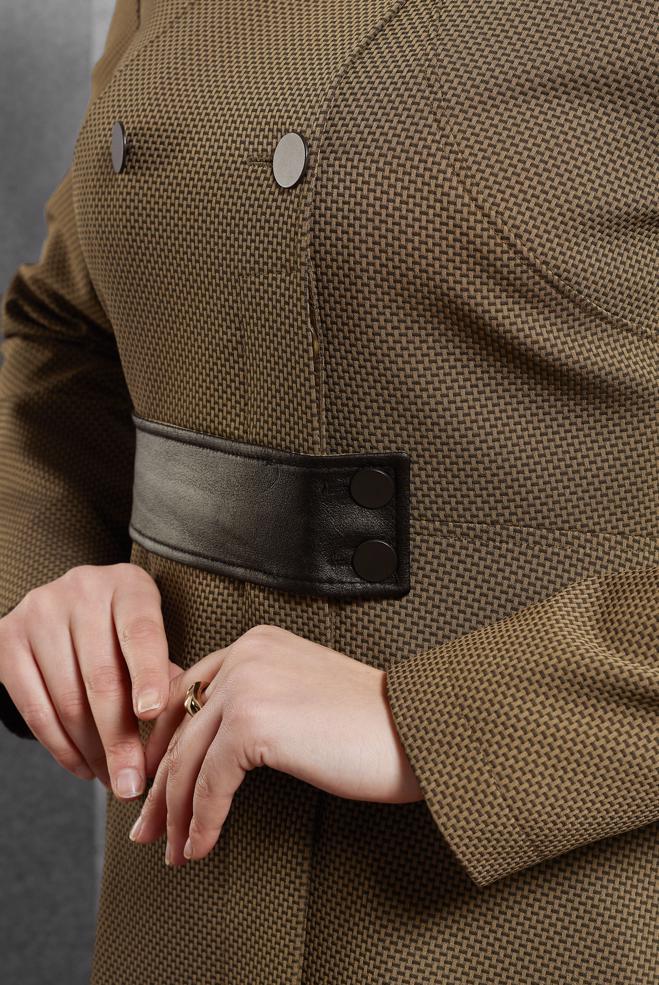 Vêtements hijab BRUN COUCHE DE FINITION À BOUTON 1420 - ALVİNA