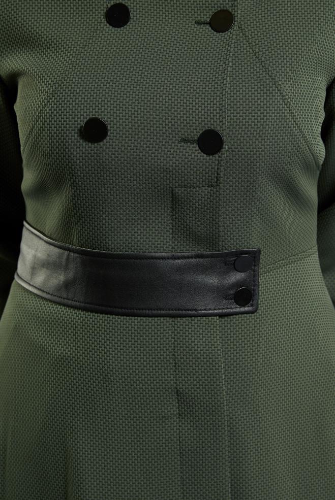 Vêtements hijab KAKI COUCHE DE FINITION À BOUTON 1420 - ALVİNA