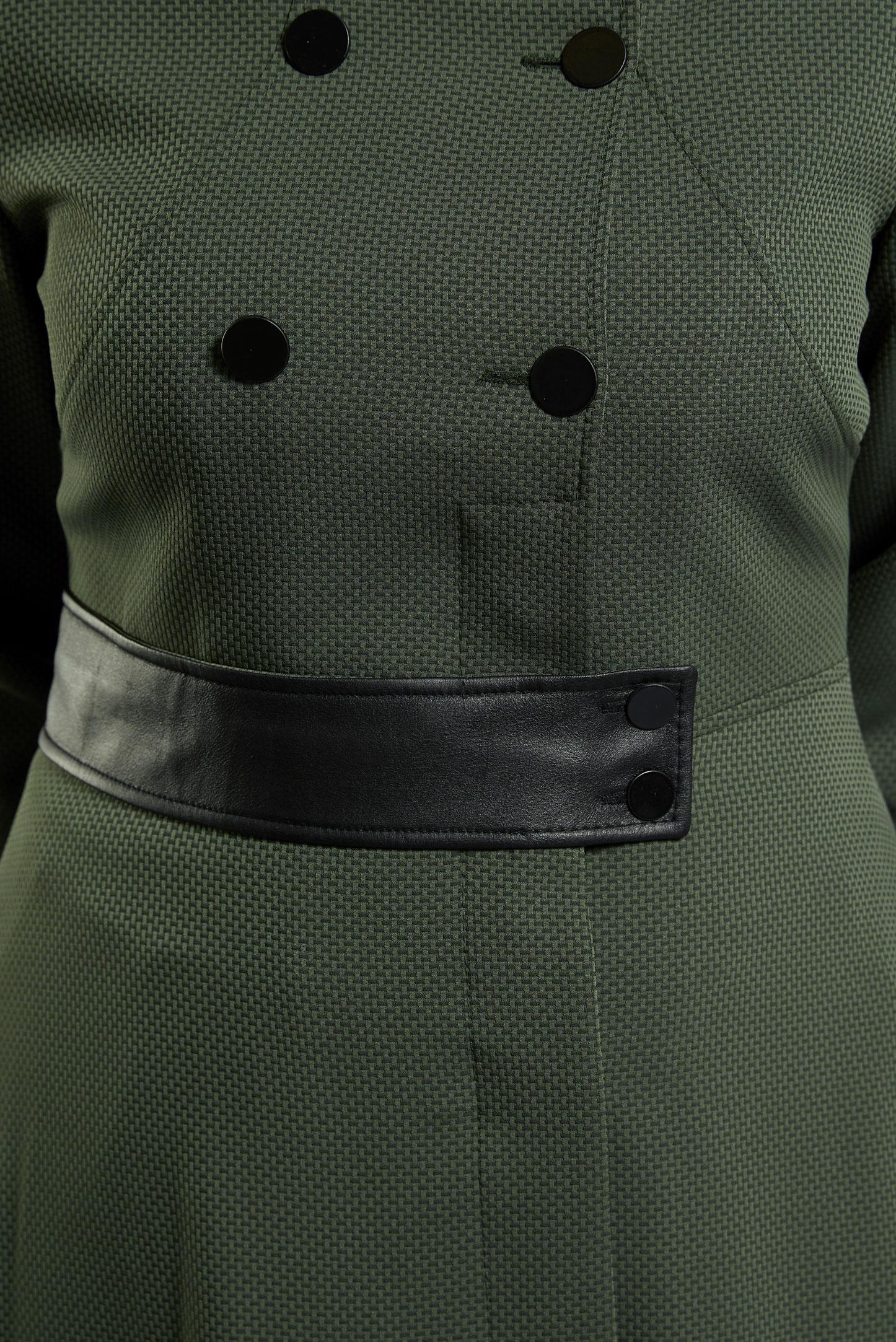 Hijab clothing KHAKI BUTTONED TOPCOAT 1420