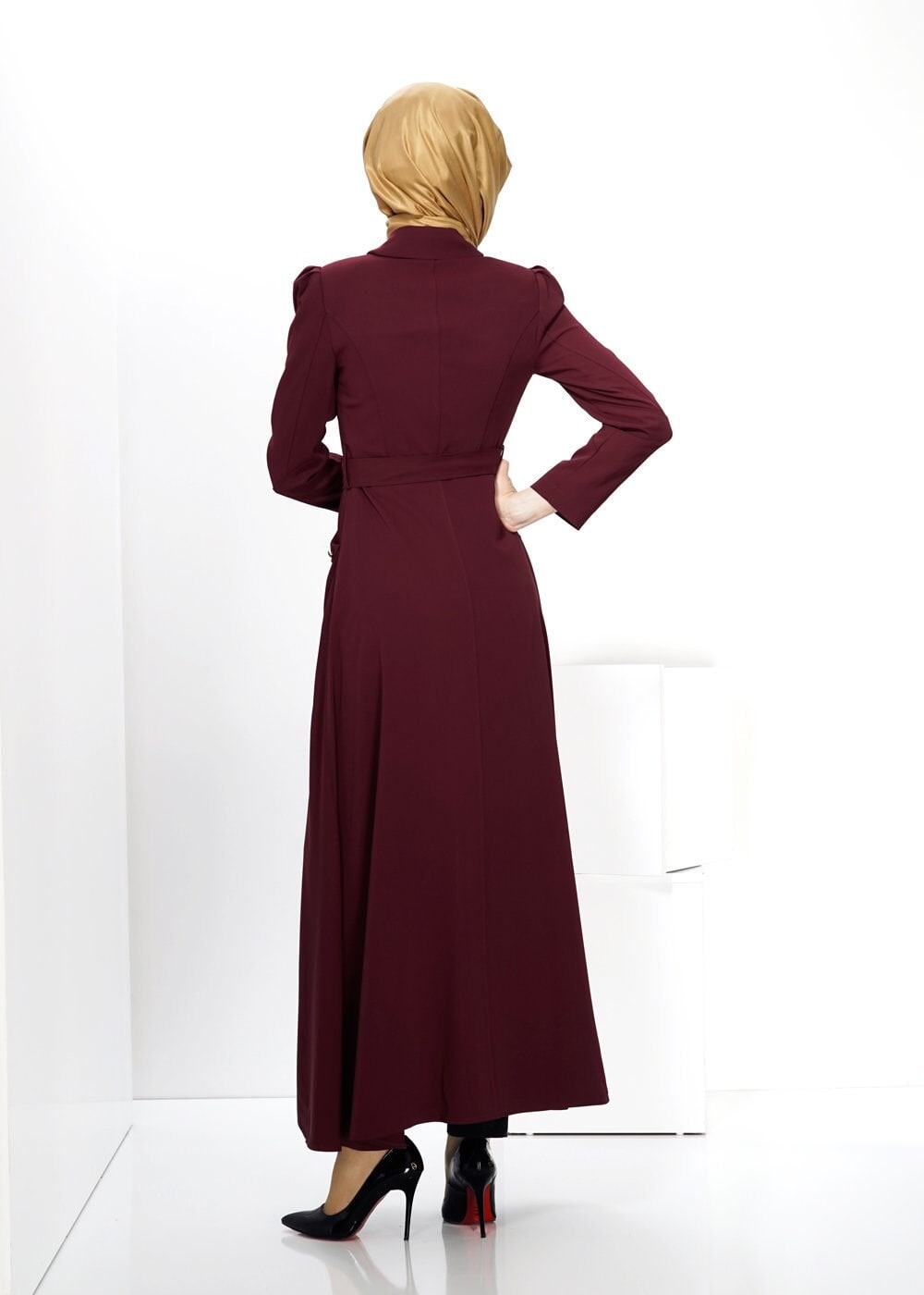 Tesettür giyim BORDO 1421 PARDESÜ 