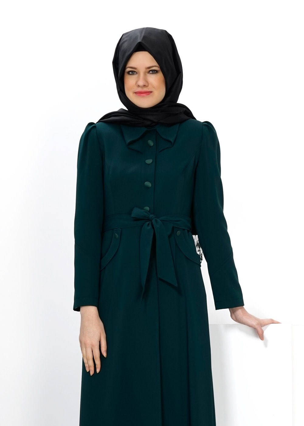Tesettür giyim YEŞİL 1421 PARDESÜ 