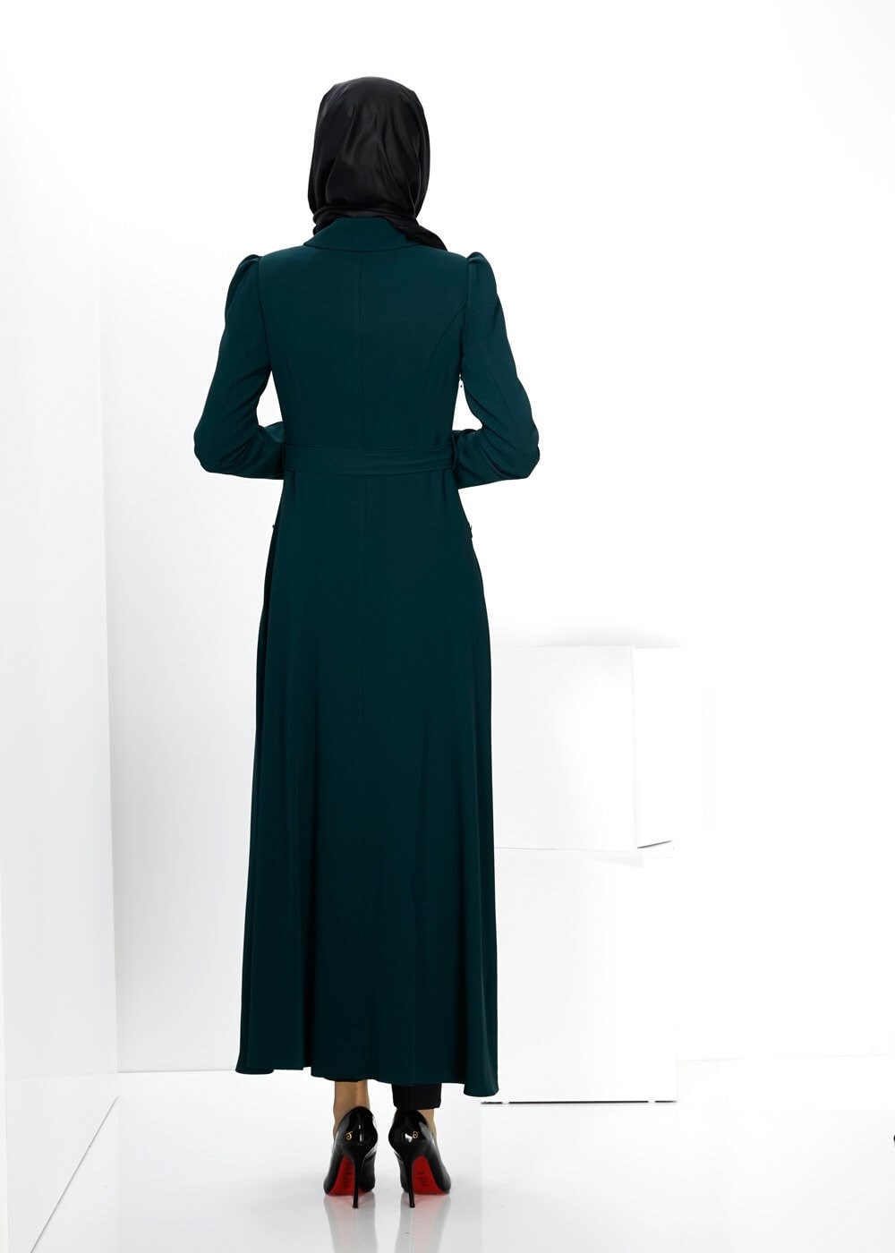 Tesettür giyim YEŞİL 1421 PARDESÜ 