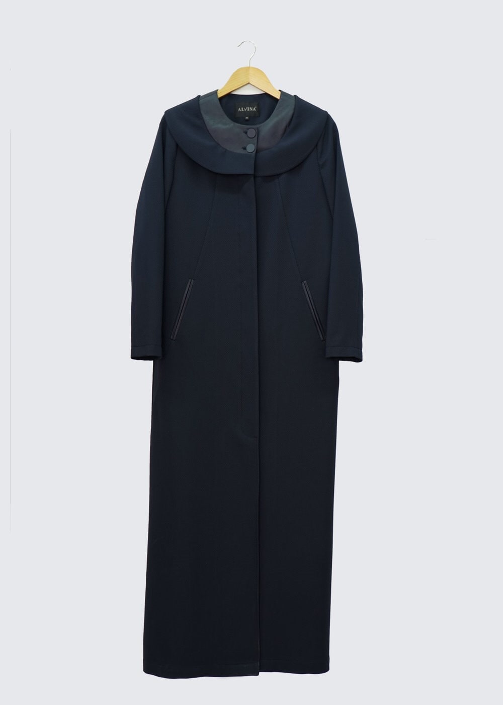 Tesettür giyim LACİVERT CEP DETAYLI PARDESÜ 1422