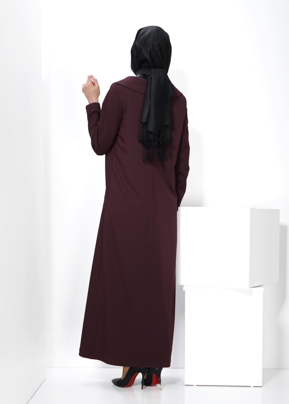 Tesettür giyim MÜRDÜM CEP DETAYLI PARDESÜ 1422