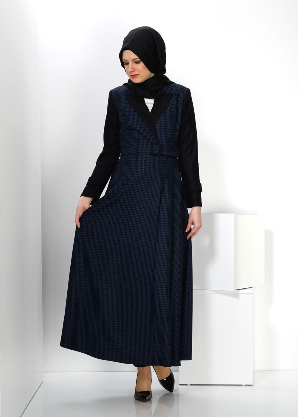 Tesettür giyim SİYAH 1423 PARDESÜ